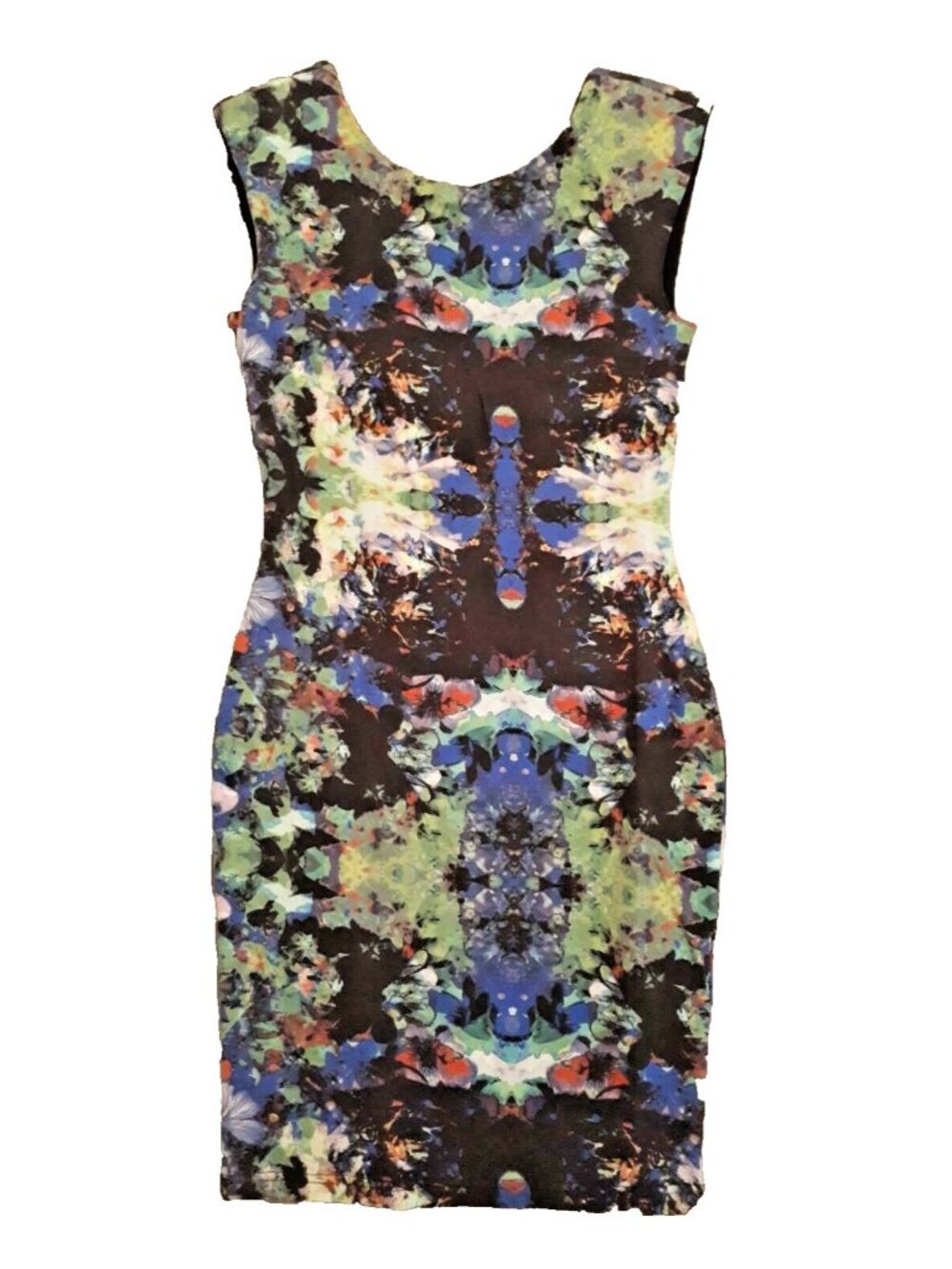 H&M Women's Bodycon Green Floral Multi Dress ( XS )